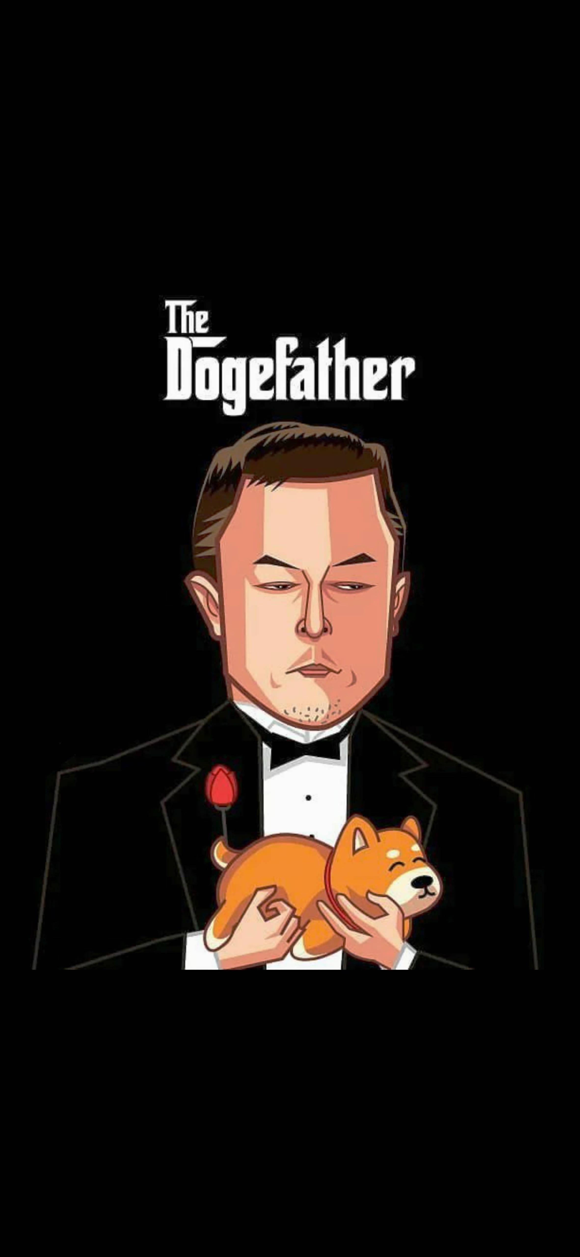 Elon Musk The Dogefather Duvar Kağıdı