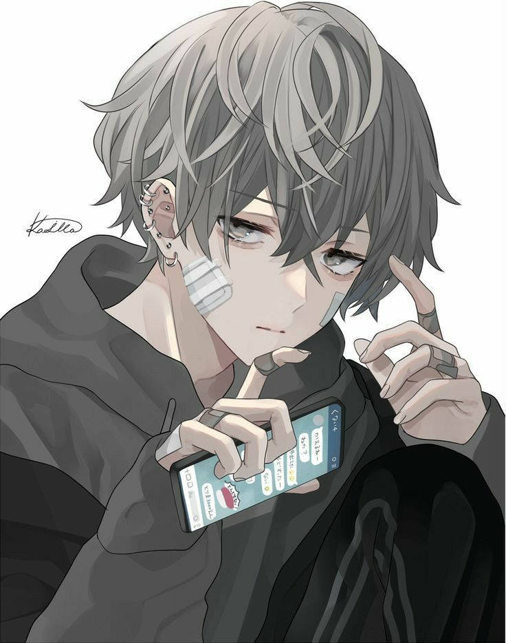 Emo Erkek Sert Anime Profil Fotoğrafı Duvar Kağıdı