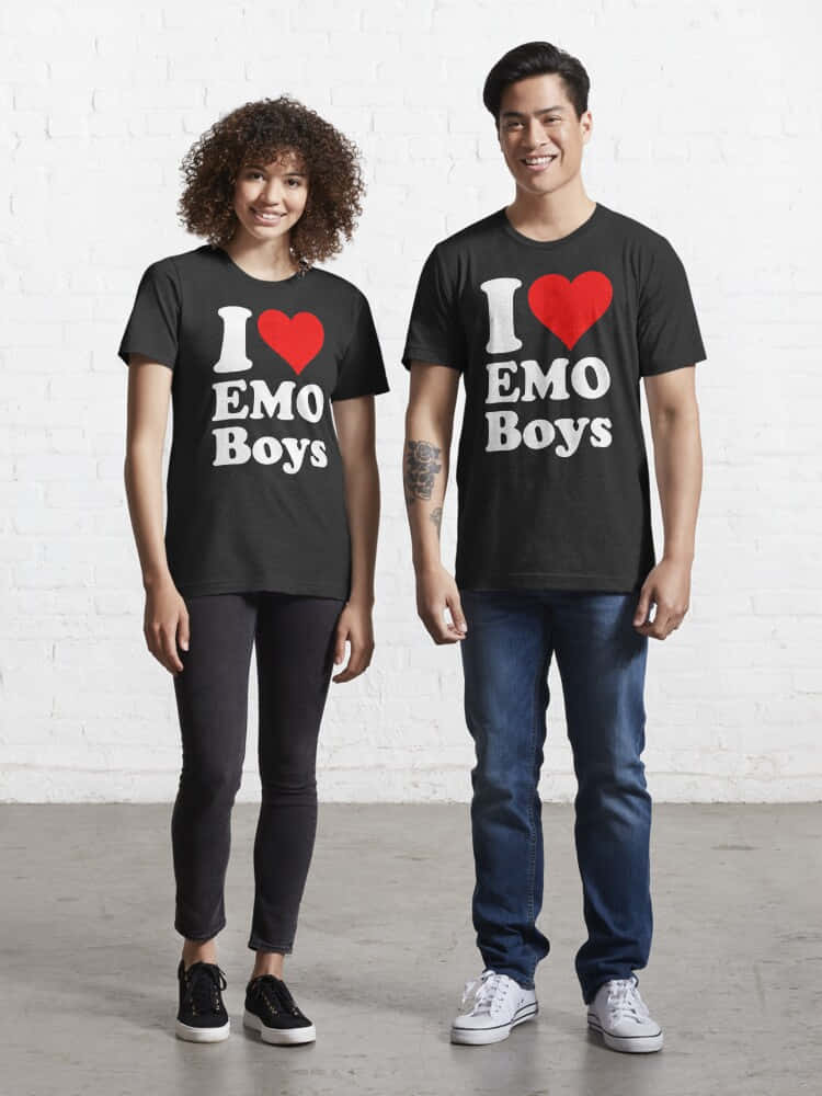 emo erkekleri seviyorum tişörtü Duvar Kağıdı