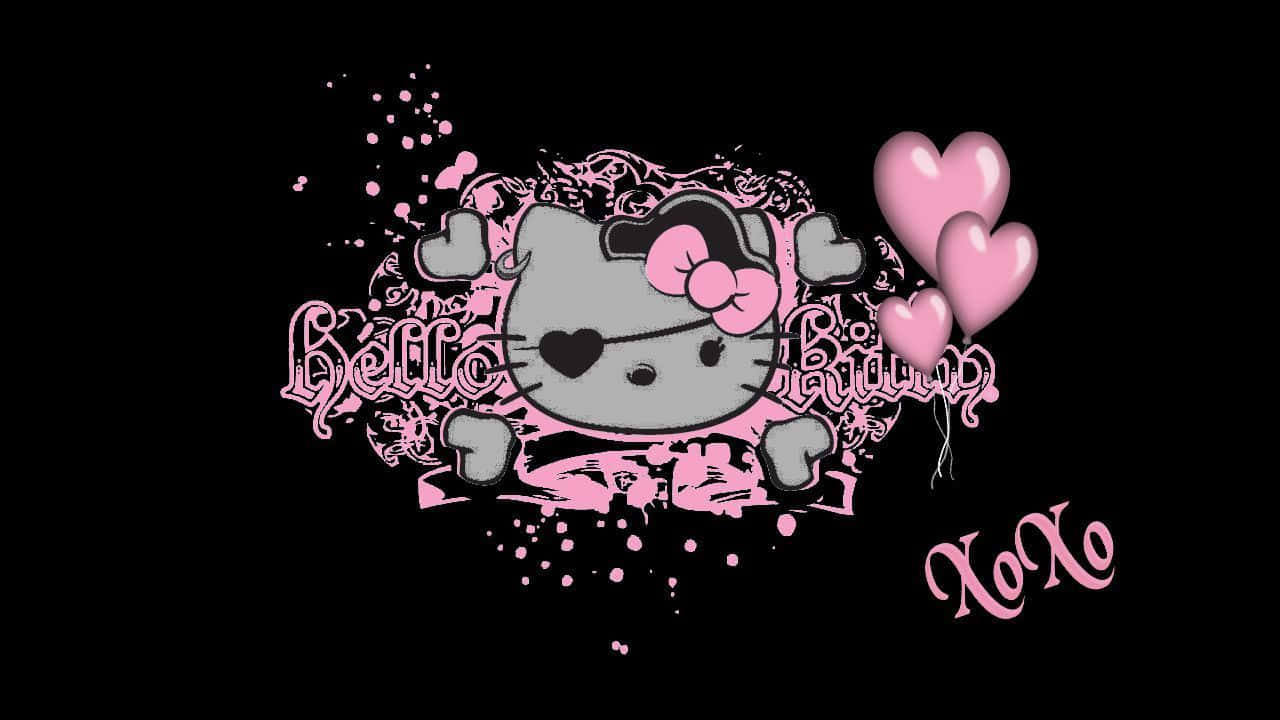 Emo Hello Kitty Korsan Sanatı Duvar Kağıdı