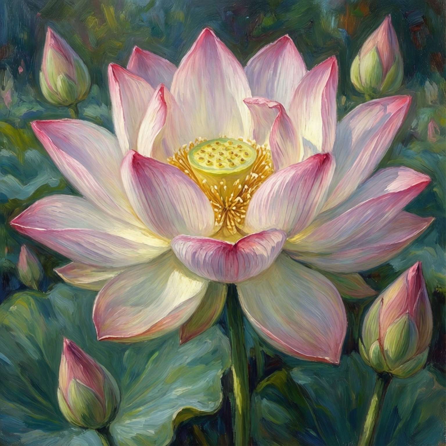 Empresyonist Lotus Duvar Kağıdı