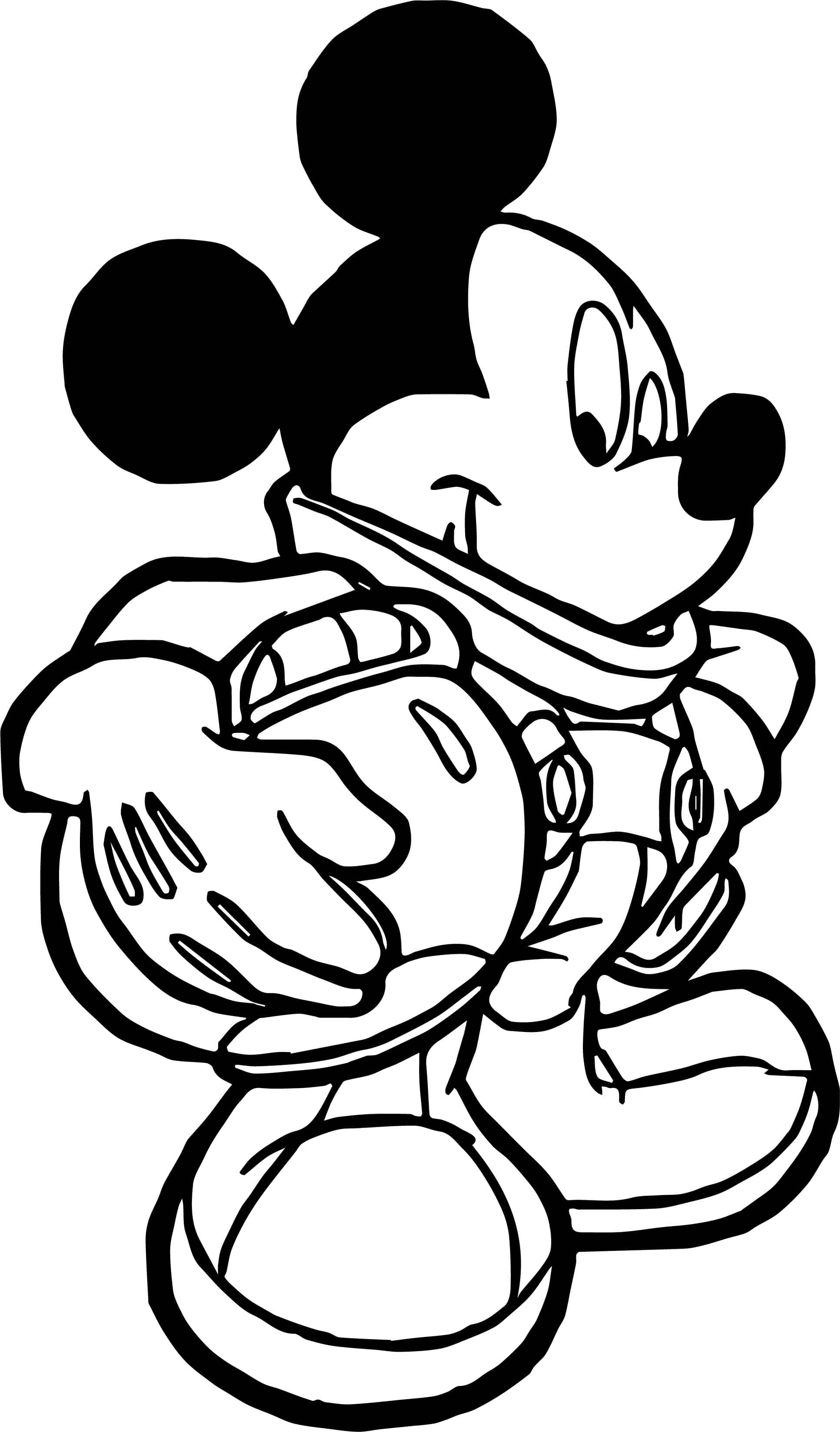 En sevdiğin Disney karakterini bu Mickey Mouse boyama sayfasıyla renklendir Duvar Kağıdı