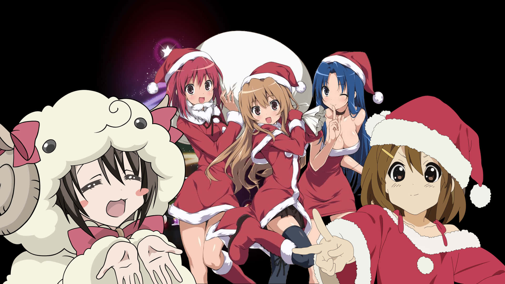 En Sevilen Anime Karakterlerinizle Noel'i Kutlayın! Duvar Kağıdı