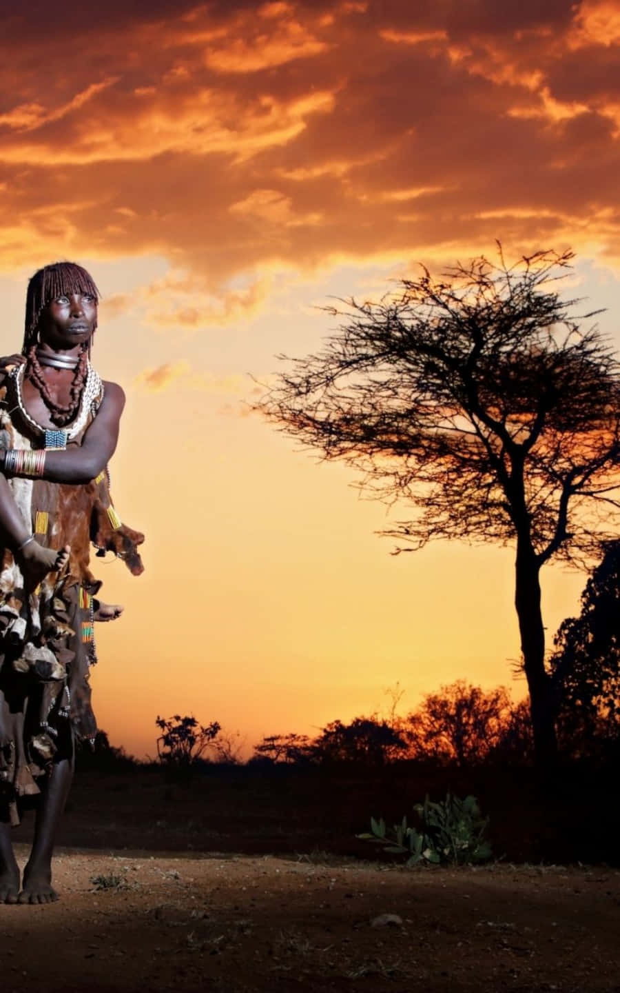 En Son Afrika Telefonu ile Bağlantıda Kalın Duvar Kağıdı