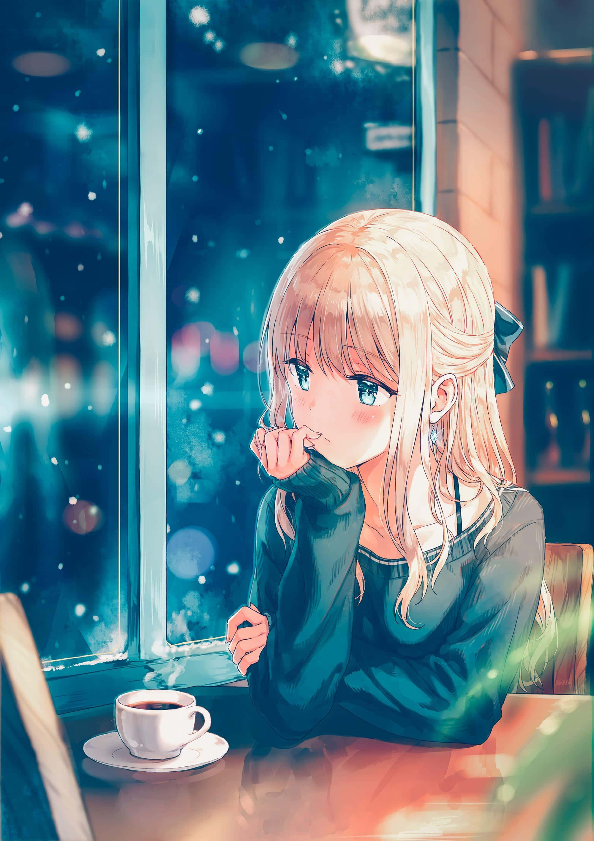 En Tatlı Anime Kızı Resmi Duvar Kağıdı