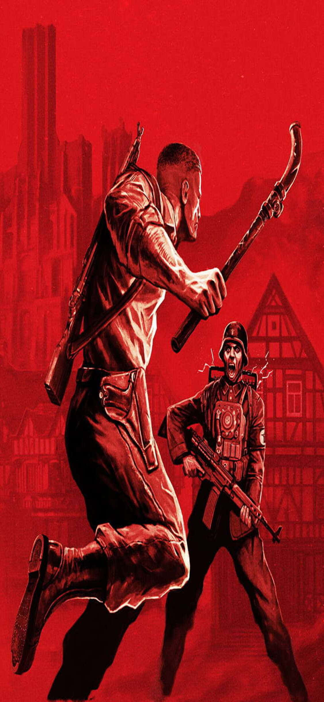 En Yeni 'Wolfenstein II' Video Oyunuyla iPhone Xs Duvar Kağıdı