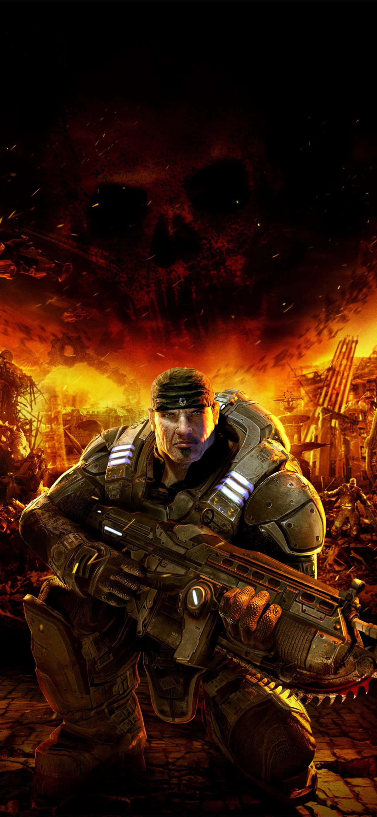 Epic Battle Scene - Gears of War 5 Wallpaper for iPhone XS Duvar Kağıdı