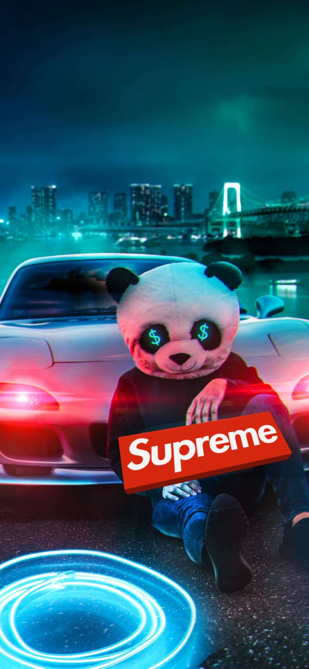 Epik Kırmızı Supreme Panda ile Duvar Kağıdı