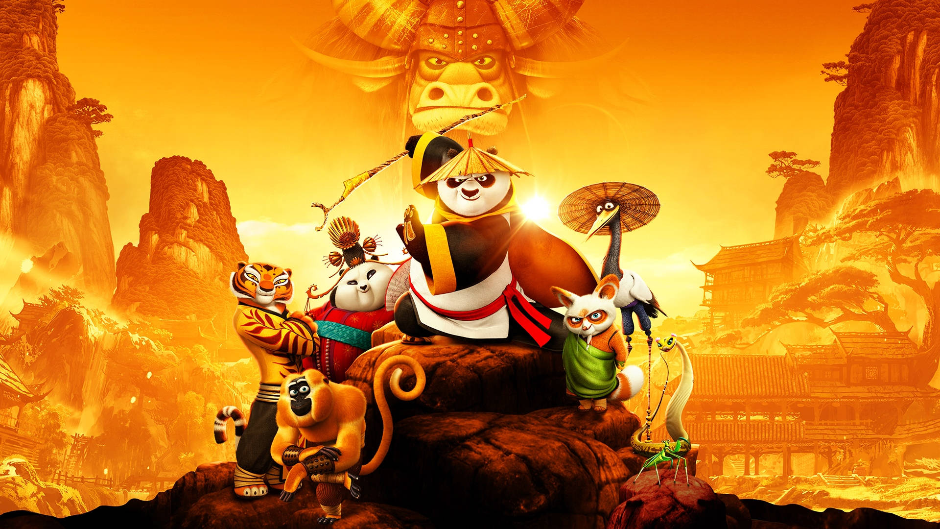 Epik Kung Fu Panda ve Arkadaşları Duvar Kağıdı