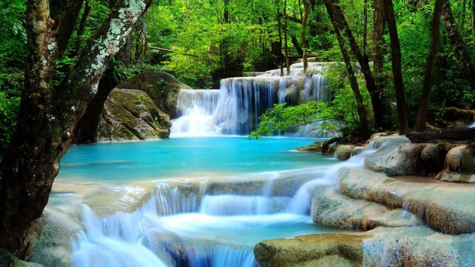 Erawan Milli Parkı HD Şelale