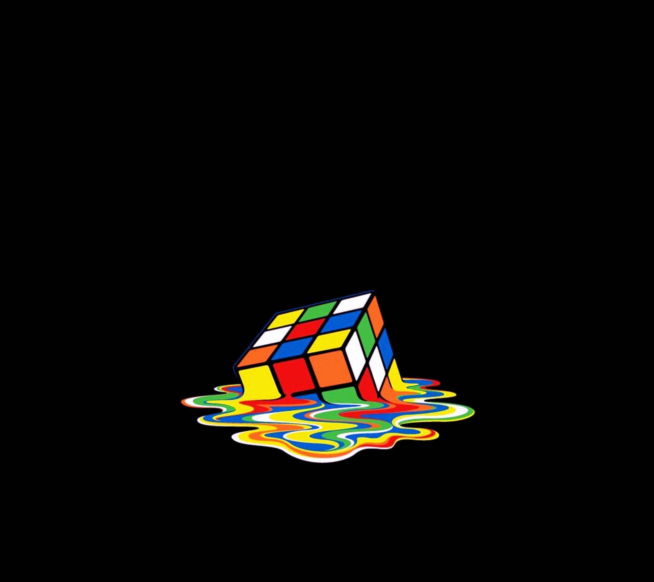 Erimiş Rubiks AMOLED Duvar Kağıdı