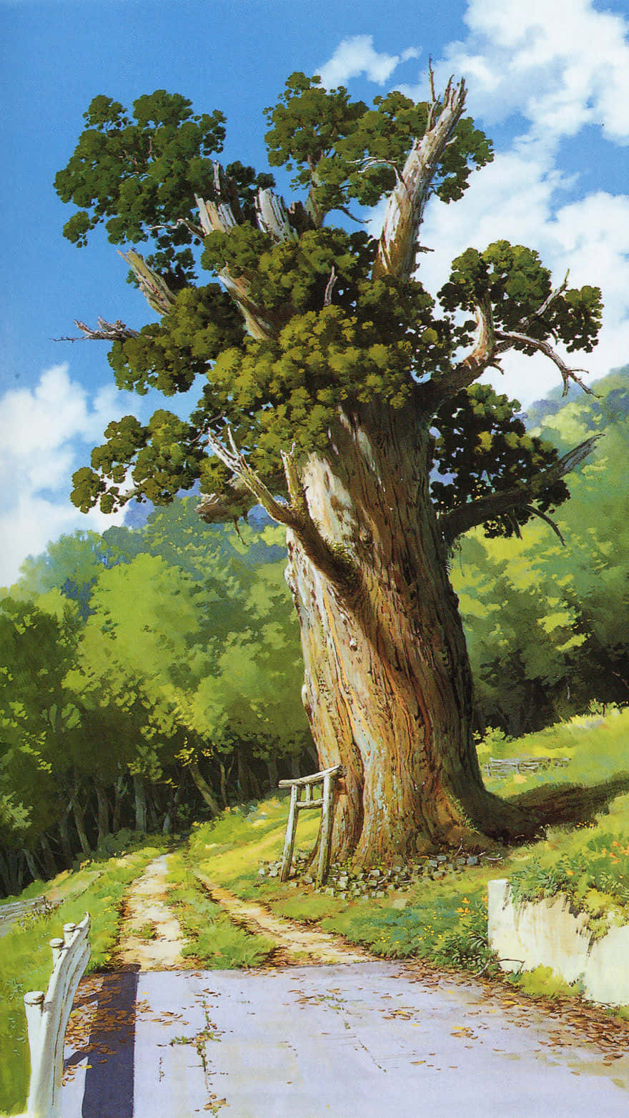 Eski Ağaç Studio Ghibli Telefon Duvar Kağıdı