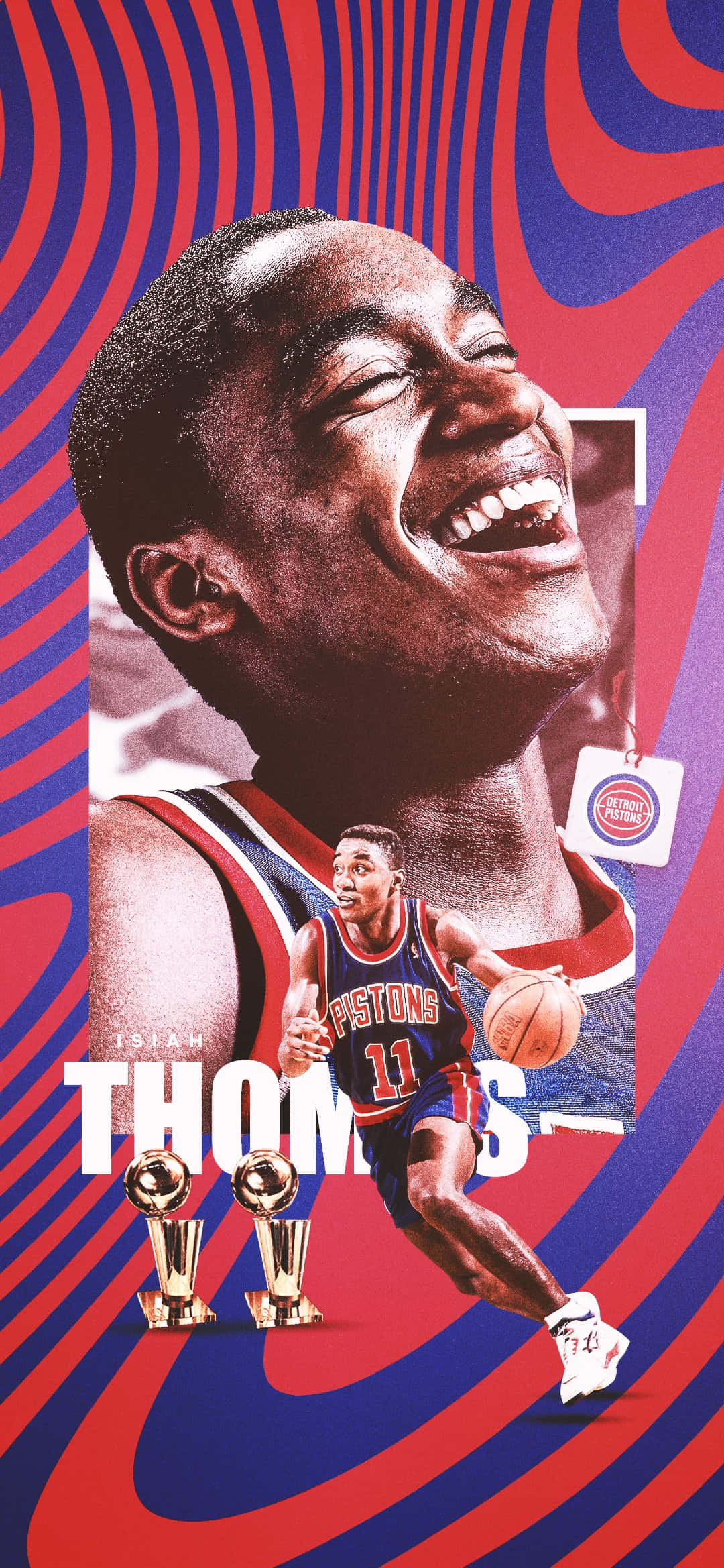 Eski Amerikan Profesyonel Basketbol Oyuncusu Isiah Thomas Poster Sanatı Duvar Kağıdı