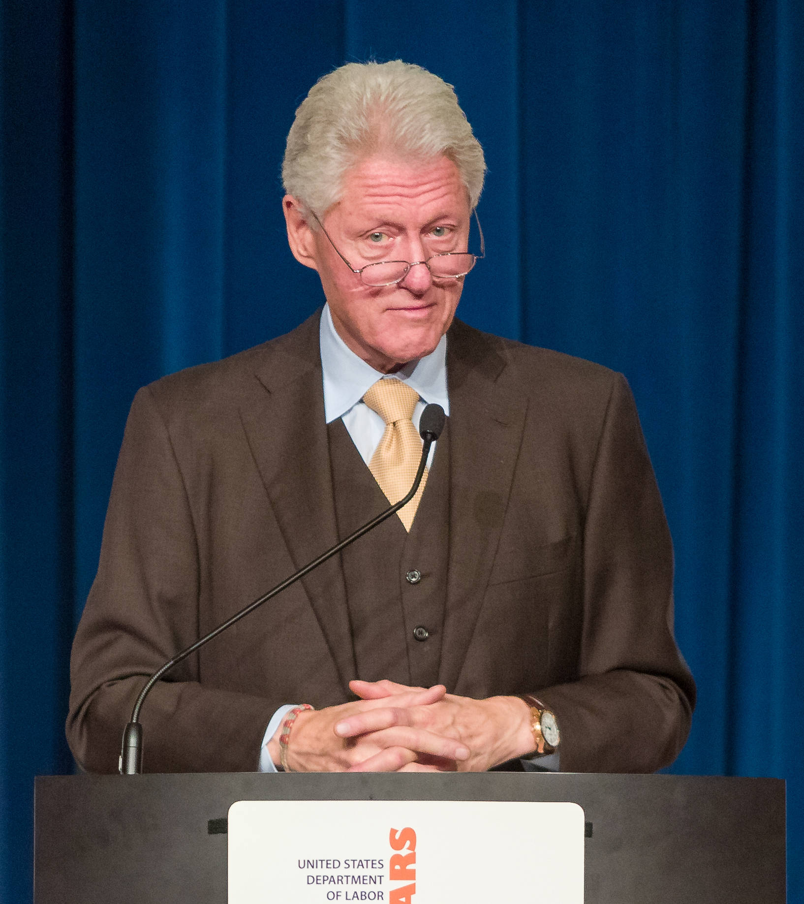 Eski Başkan Bill Clinton Bir Konuşma Yaparken Duvar Kağıdı