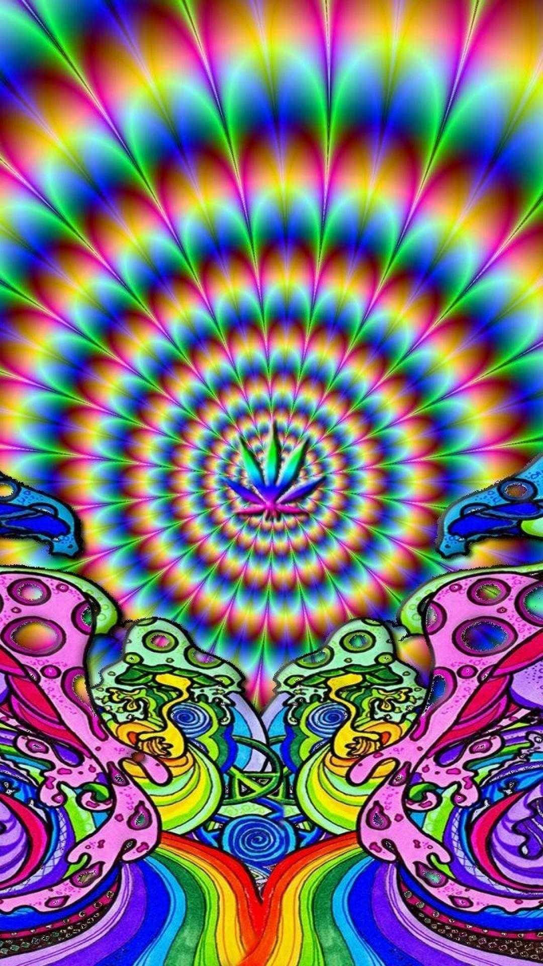 Esrar Kaleydoskopu Trippy Estetik Duvar Kağıdı