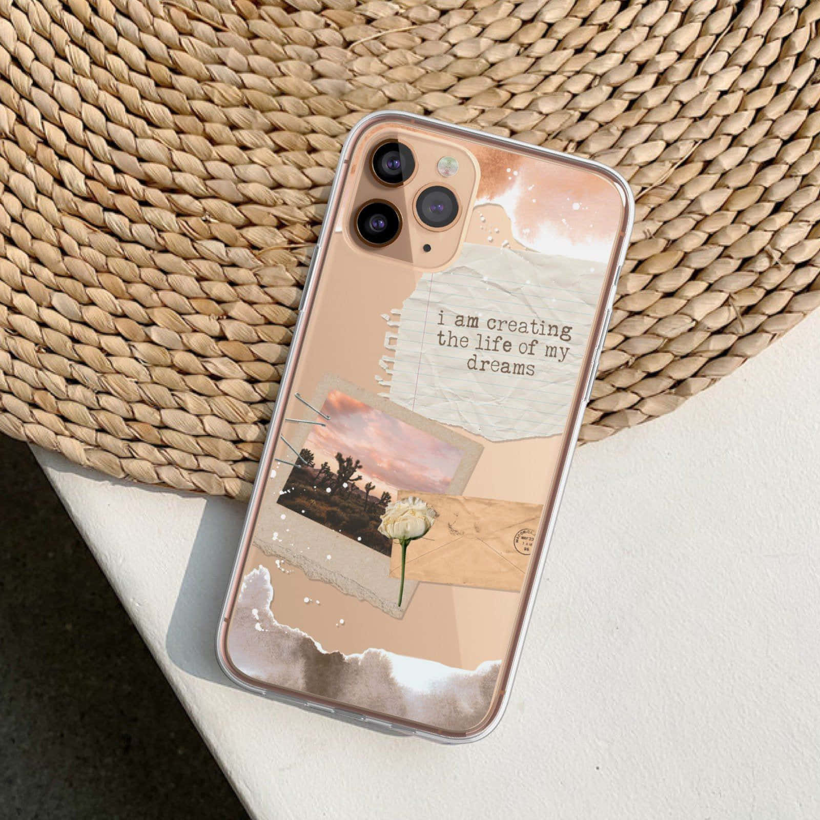 Eşsiz Geometrik Desenli Telefon Kılıfı Duvar Kağıdı