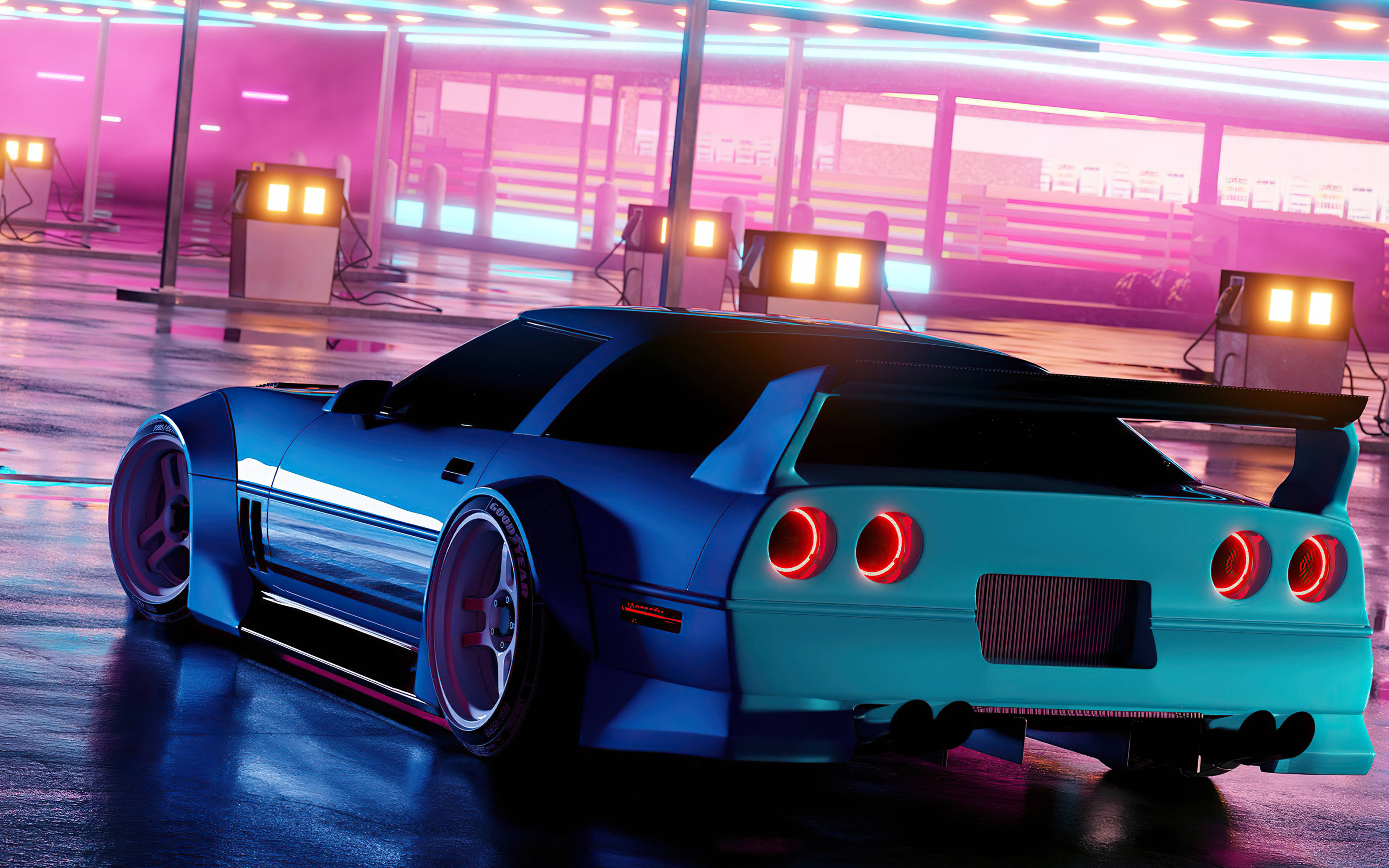 Estetik 4K Araba Nissan Skyline GT-R Duvar Kağıdı