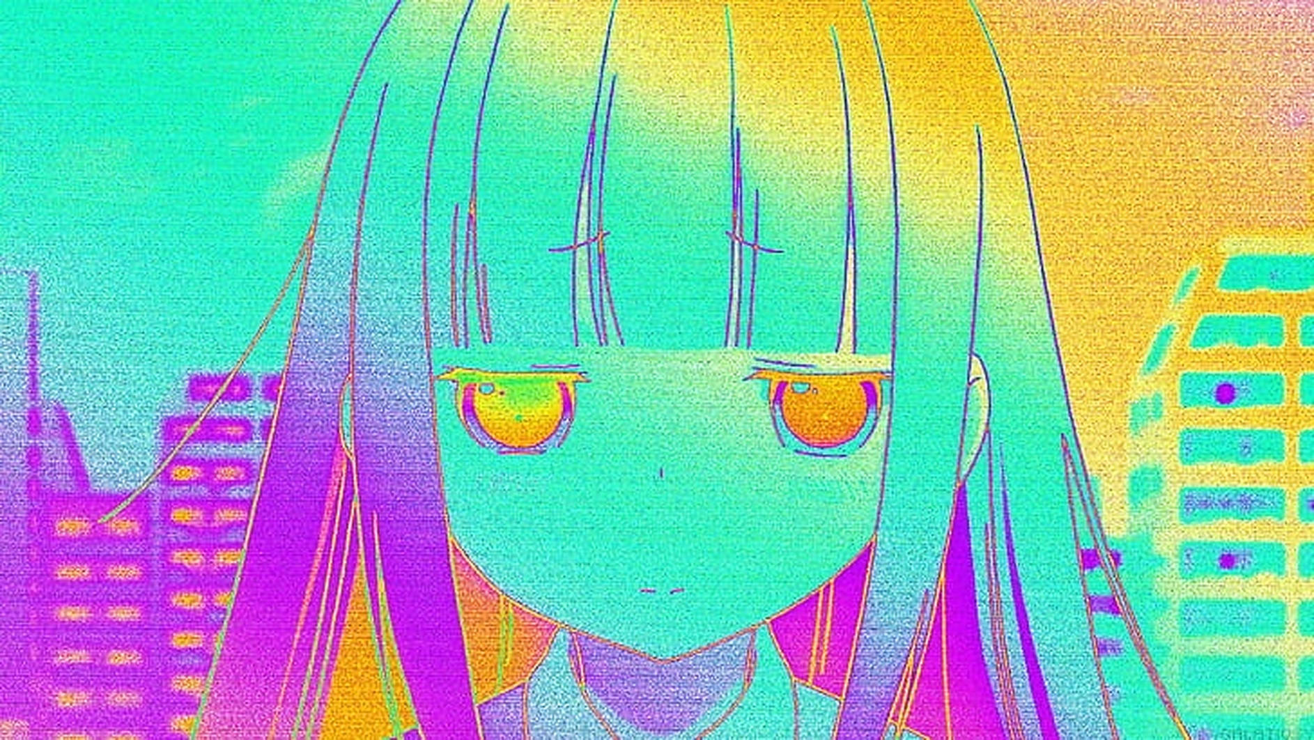Estetik Anime Kız Sanatı Duvar Kağıdı
