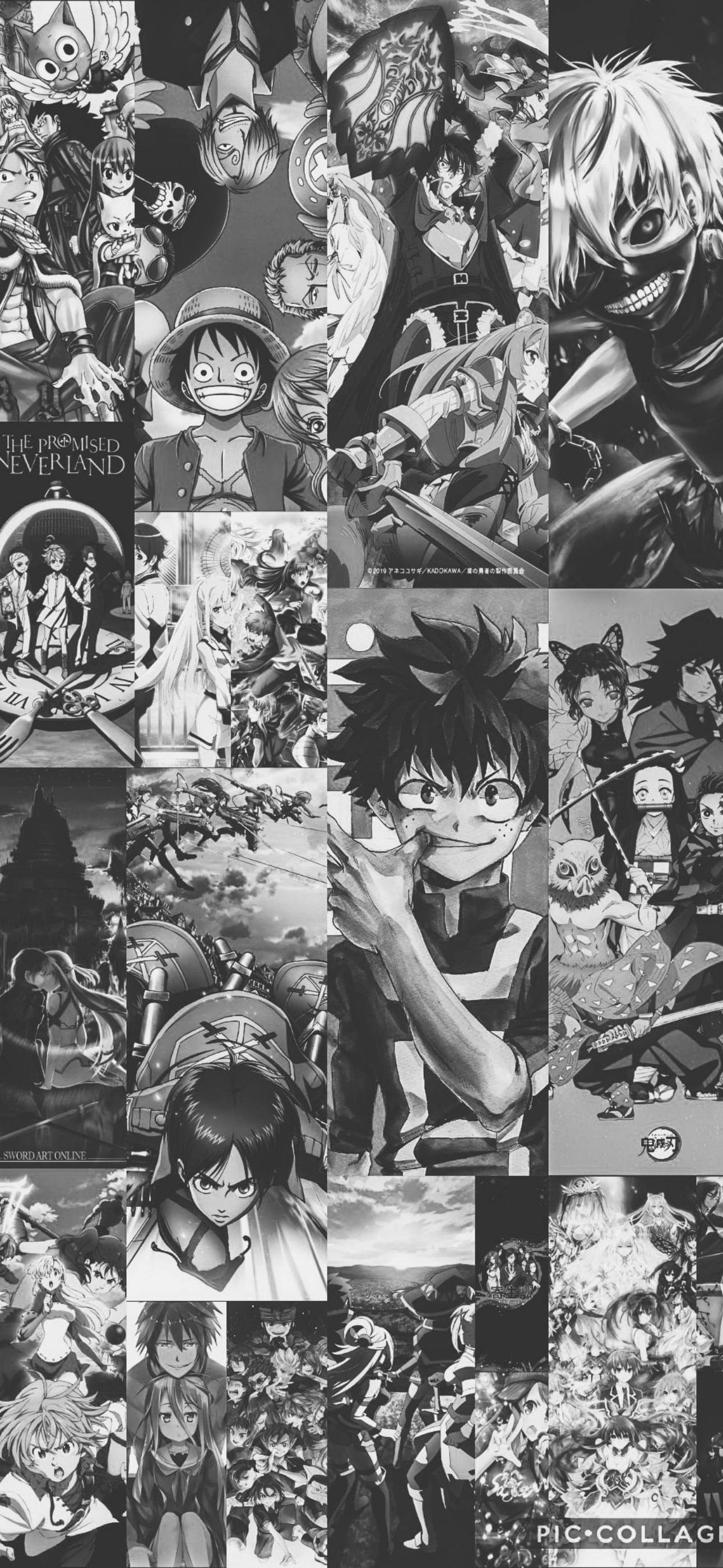 Estetik Anime Kolaj iPhone Duvar Kağıdı