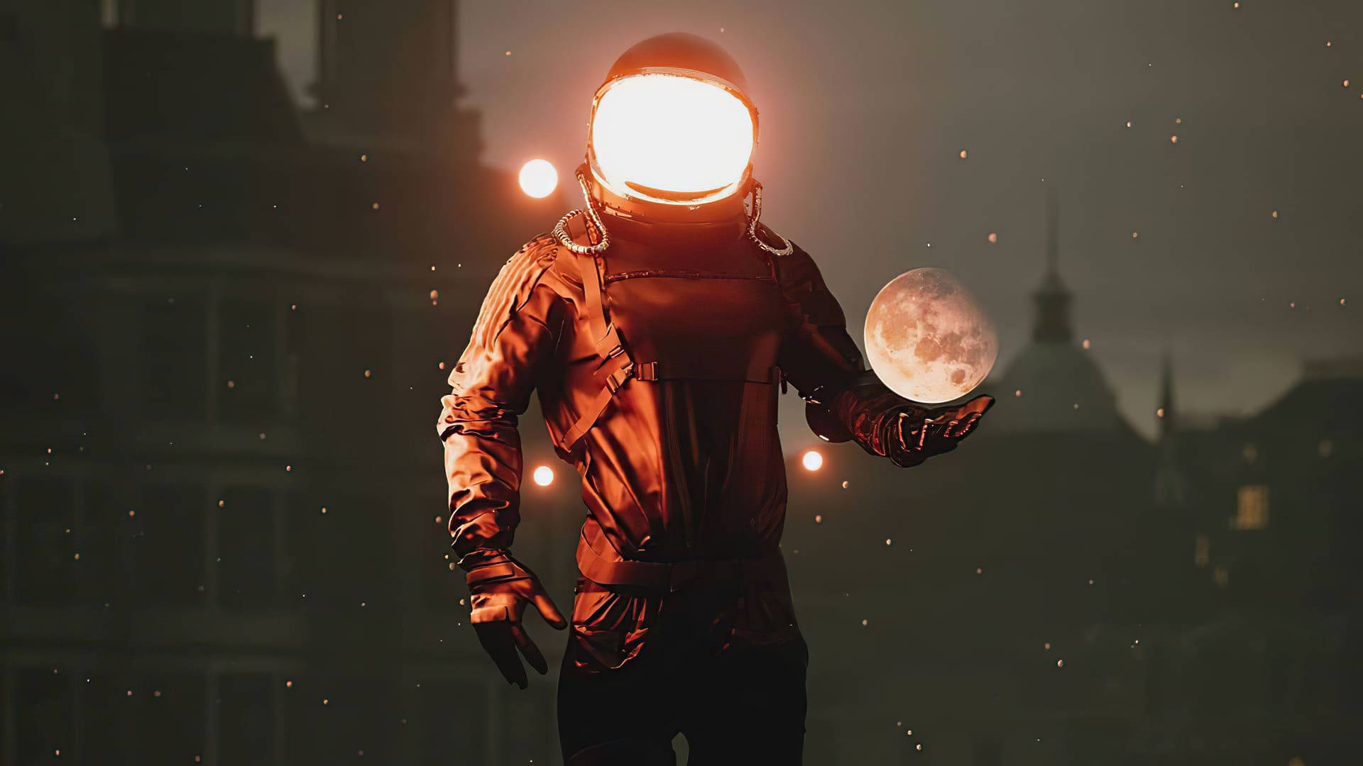 Estetik Astronot Dizüstü Bilgisayar duvar kağıdı
