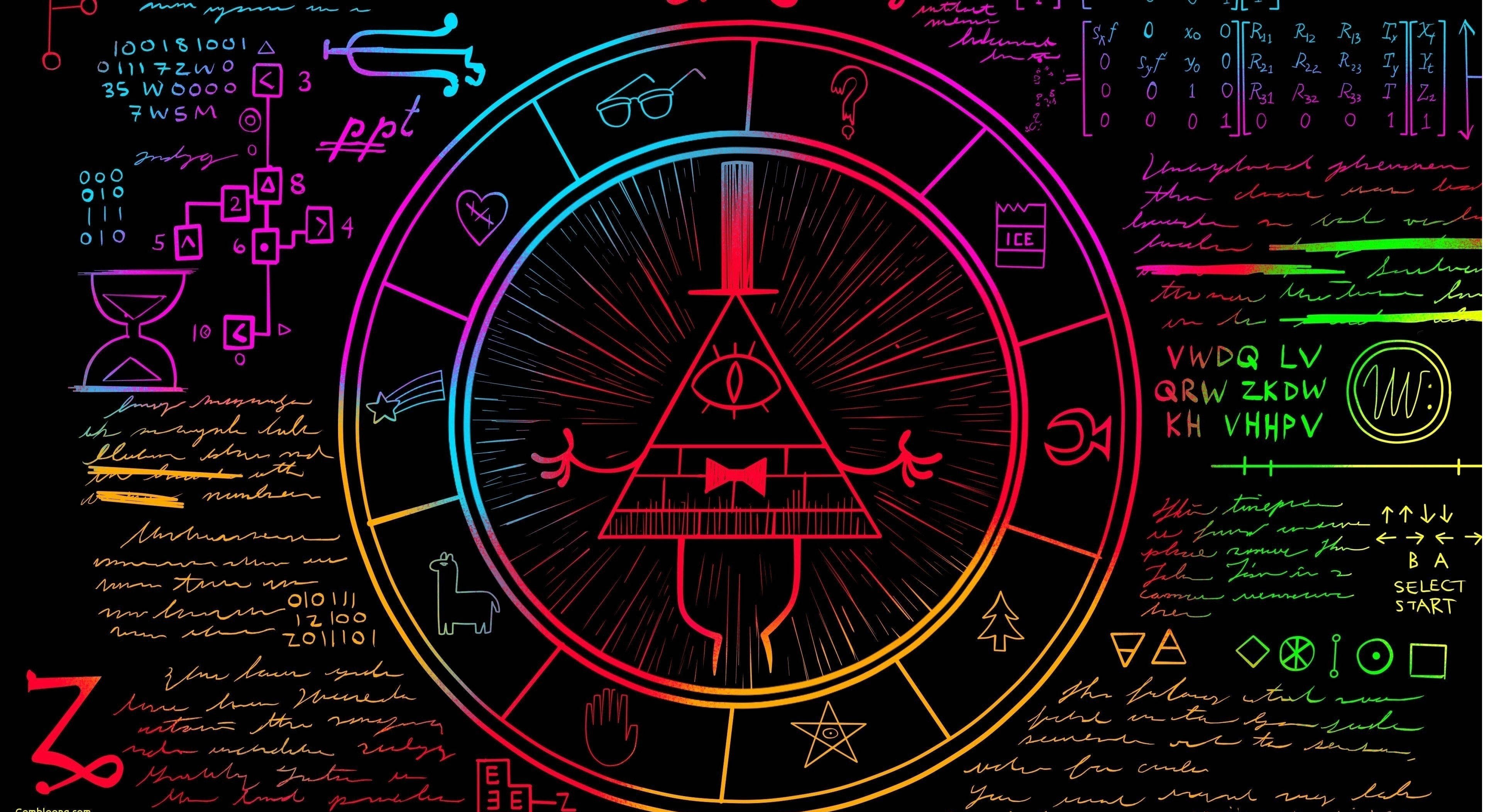 Estetik Bill Cipher Dizüstü Bilgisayar Duvar Kağıdı