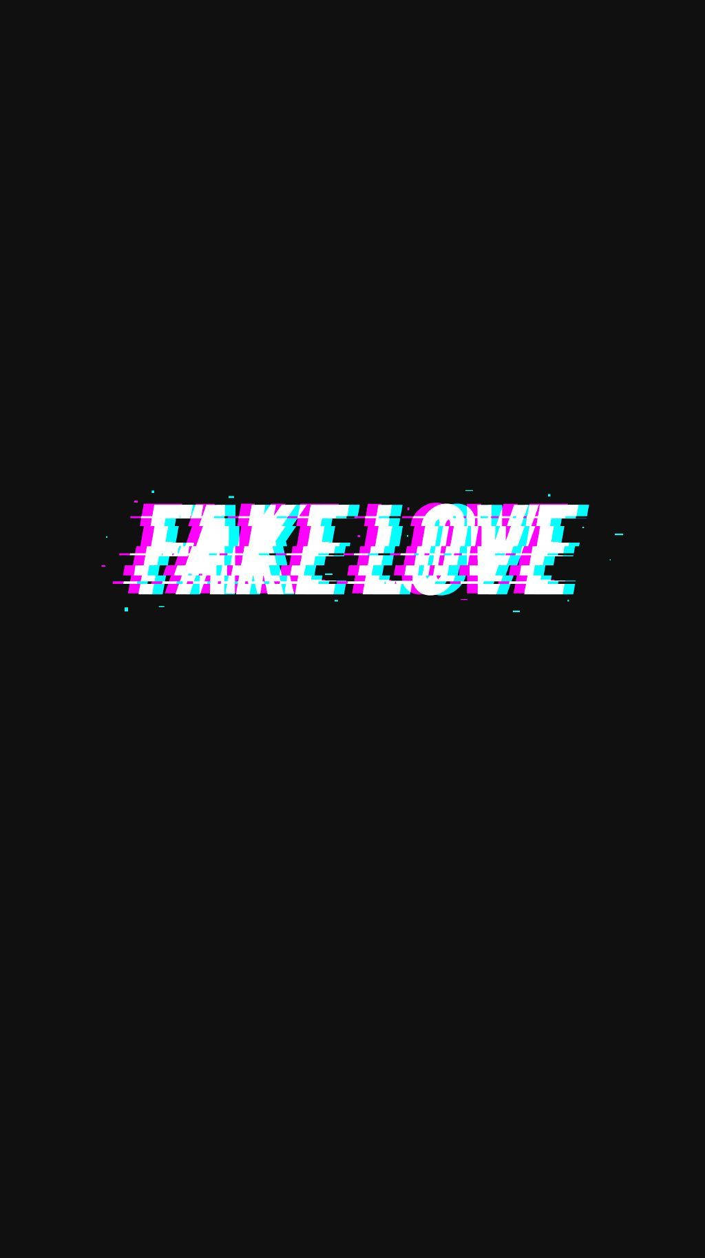 Estetik BTS Fake Love Bozulma Efekti Duvar Kağıdı