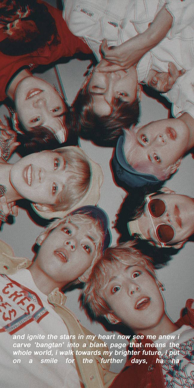 Estetik BTS Grup Selfie'si Duvar Kağıdı