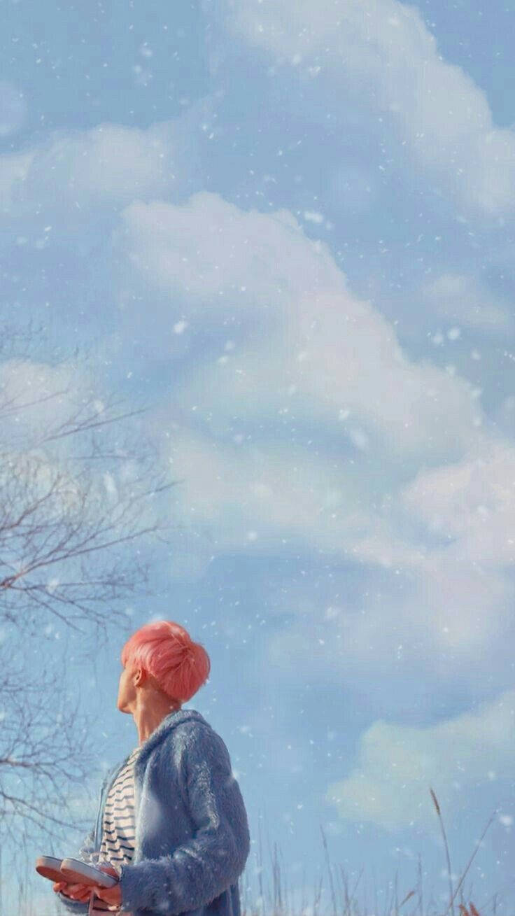 Estetik Bts Jimin Kalp Tutuyor Duvar Kağıdı