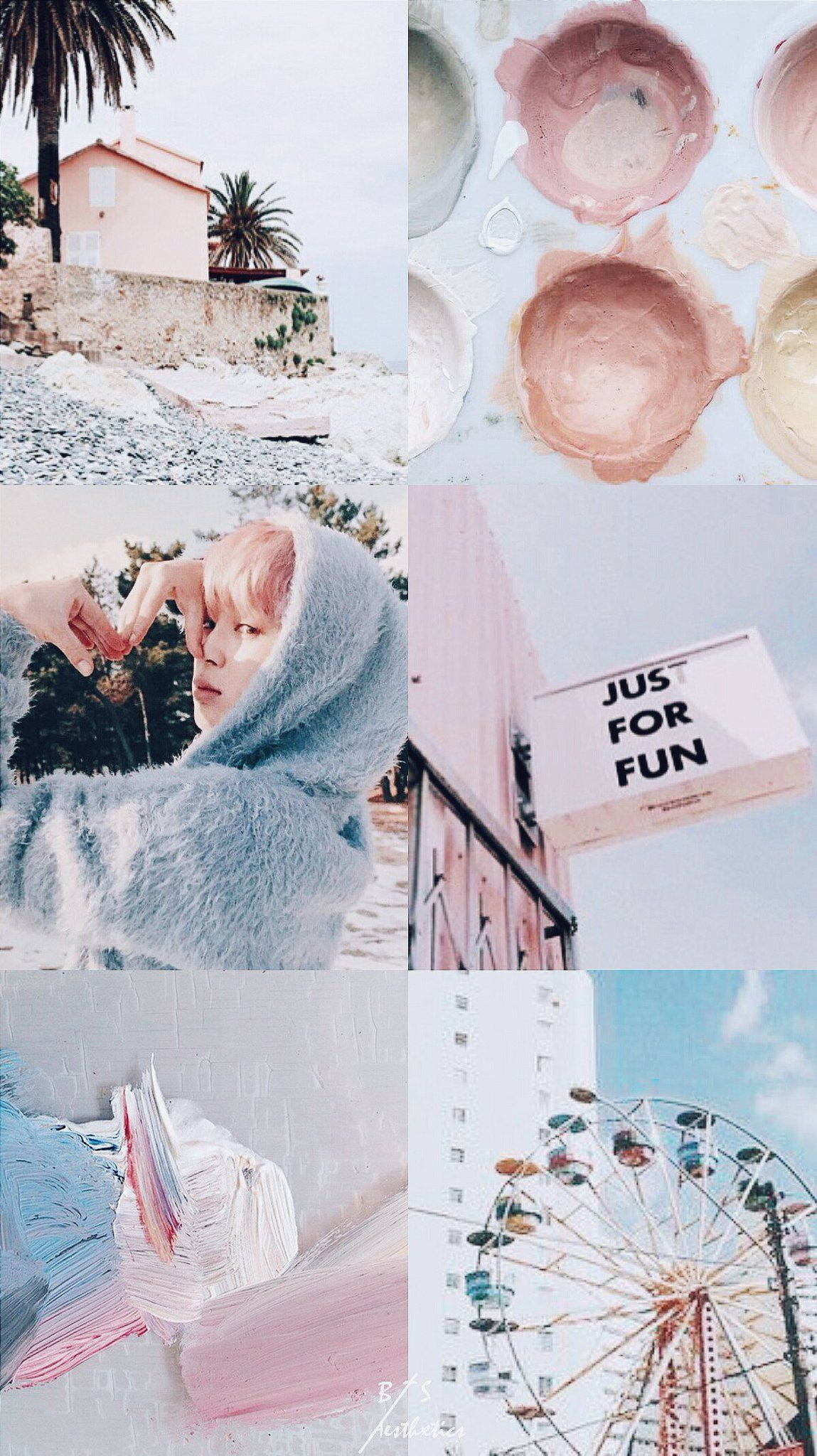 Estetik Bts Jimin Pastel Duvar Kağıdı