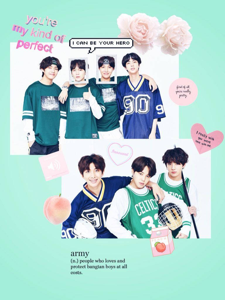 Estetik BTS VSCO Kolaj Duvar Kağıdı