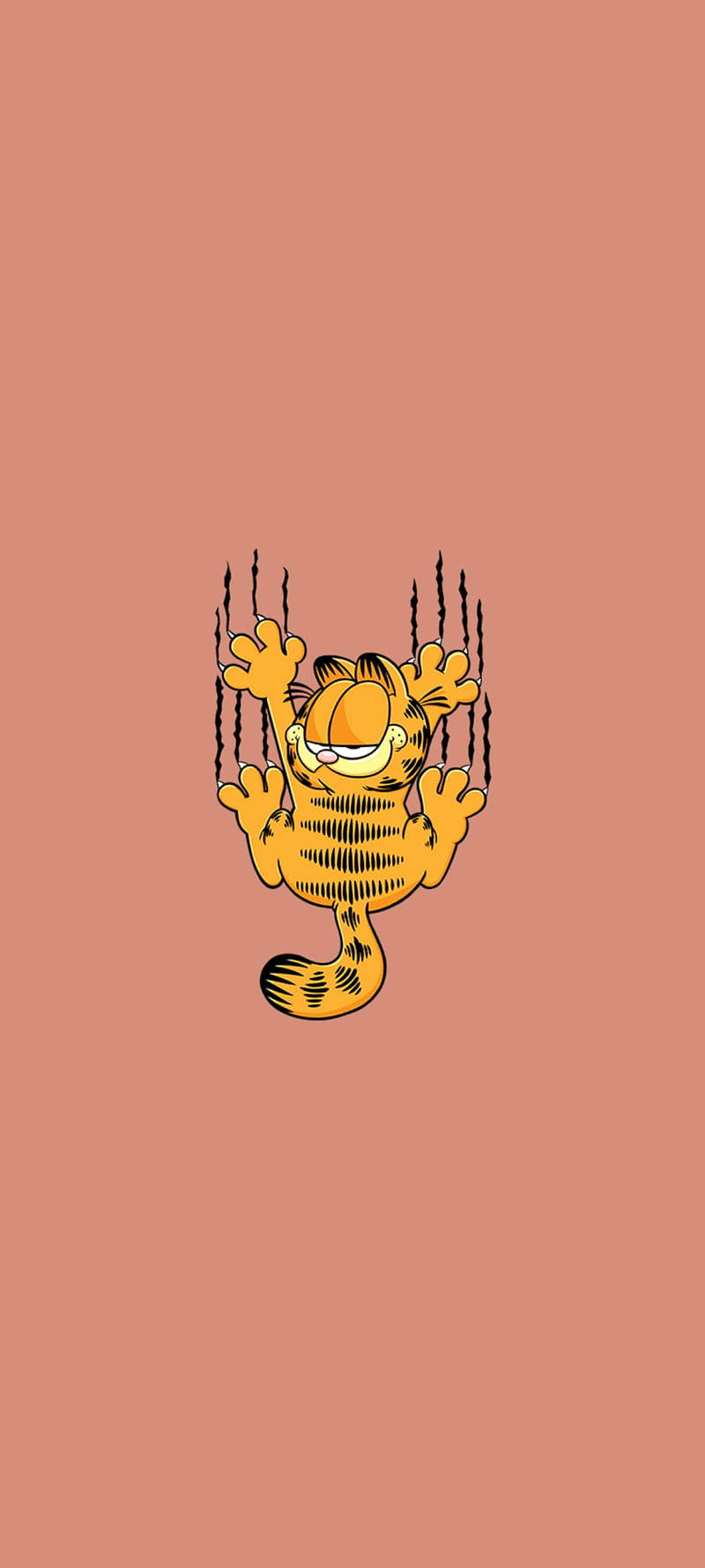 Estetik Karikatür Dağınık Garfield Yırtıyor Duvar Kağıdı