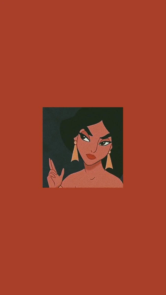 Estetik Karikatür Disney Prensesi Jasmine Duvar Kağıdı