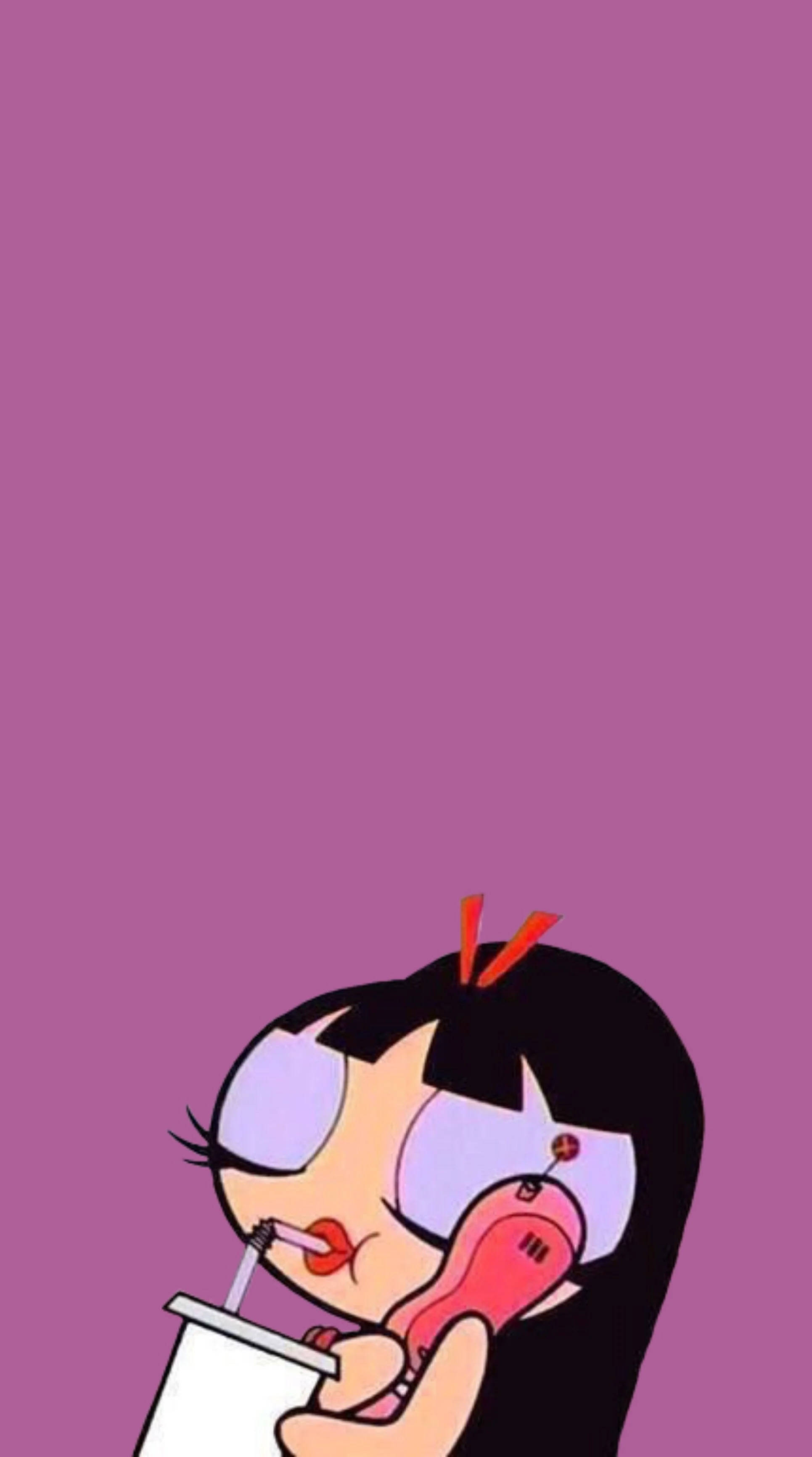 Estetik Karikatür Şık Powerpuff Girls Duvar Kağıdı