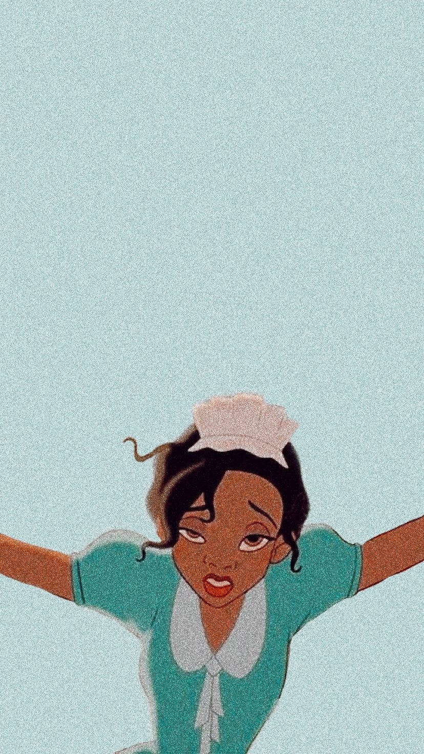 Estetik Karikatür Yorgun ve Uykulu Tiana Duvar Kağıdı