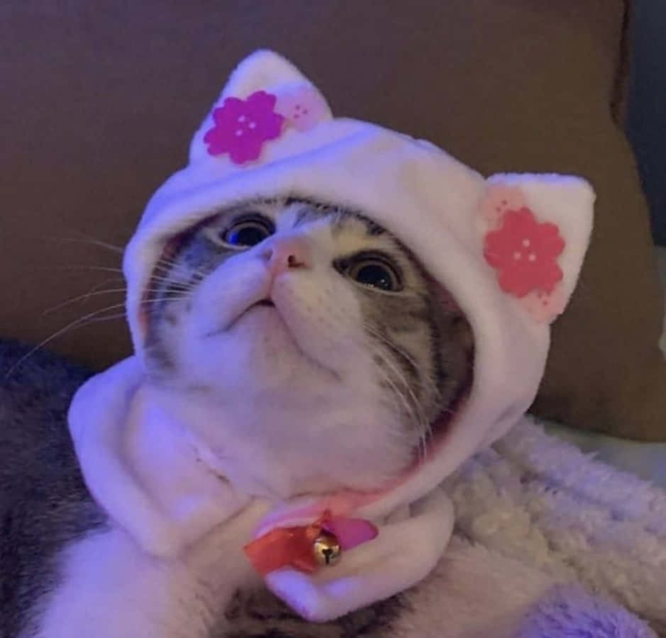 Estetik Kedi Gezintisi Duvar Kağıdı