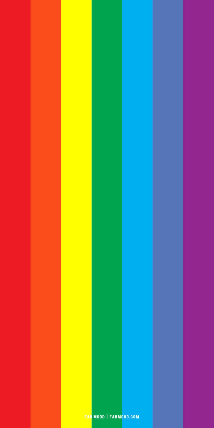 Estetik LGBT Gökkuşağı Çizgili Duvar Kağıdı