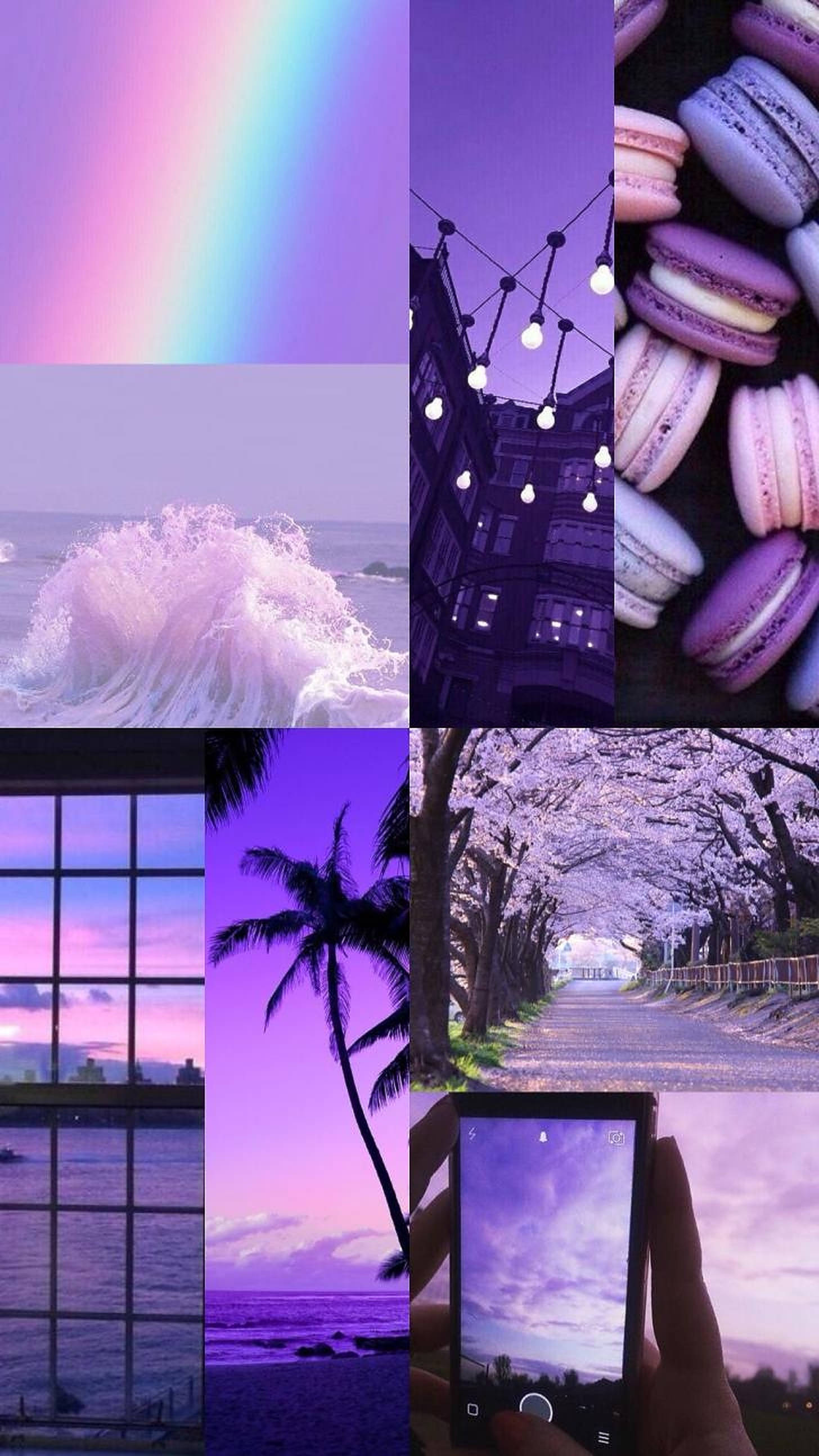 Estetik Mor iPhone Duvar Kağıdı