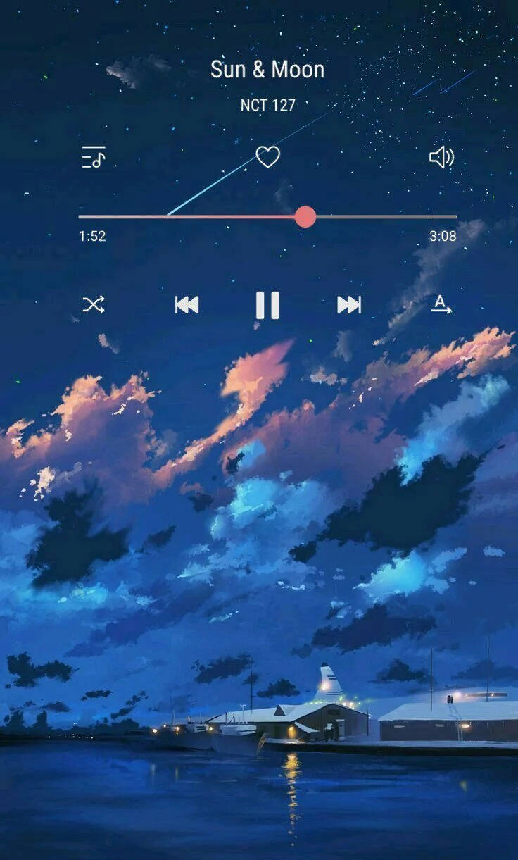 Estetik Müzik Güneş ve Ay Duvar Kağıdı