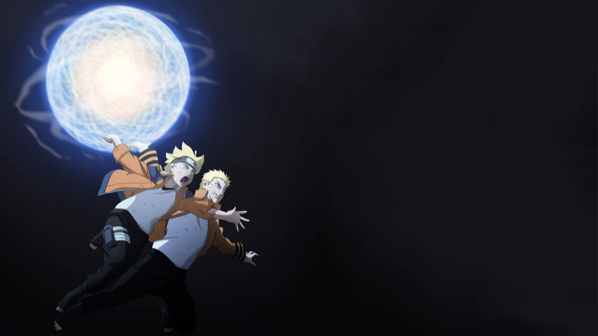 Estetik Naruto ve Boruto Rasengan Çakra Duvar Kağıdı