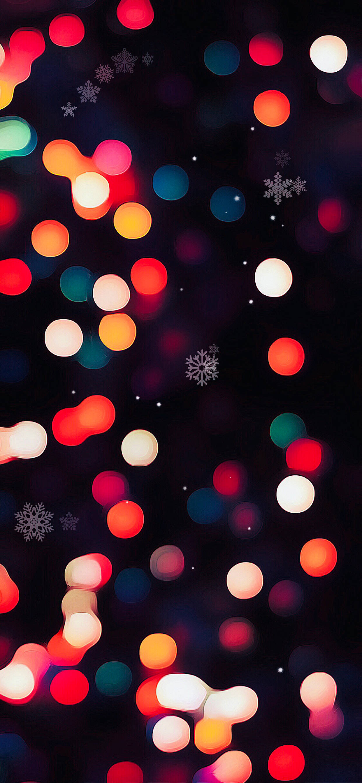 Estetik Noel iPhone için Kar Taneleri Duvar Kağıdı