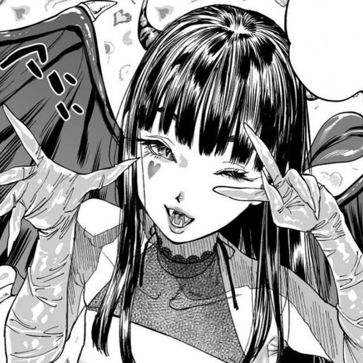 Estetik Şeytan Kız Sert Anime Profil Fotoğrafı Duvar Kağıdı