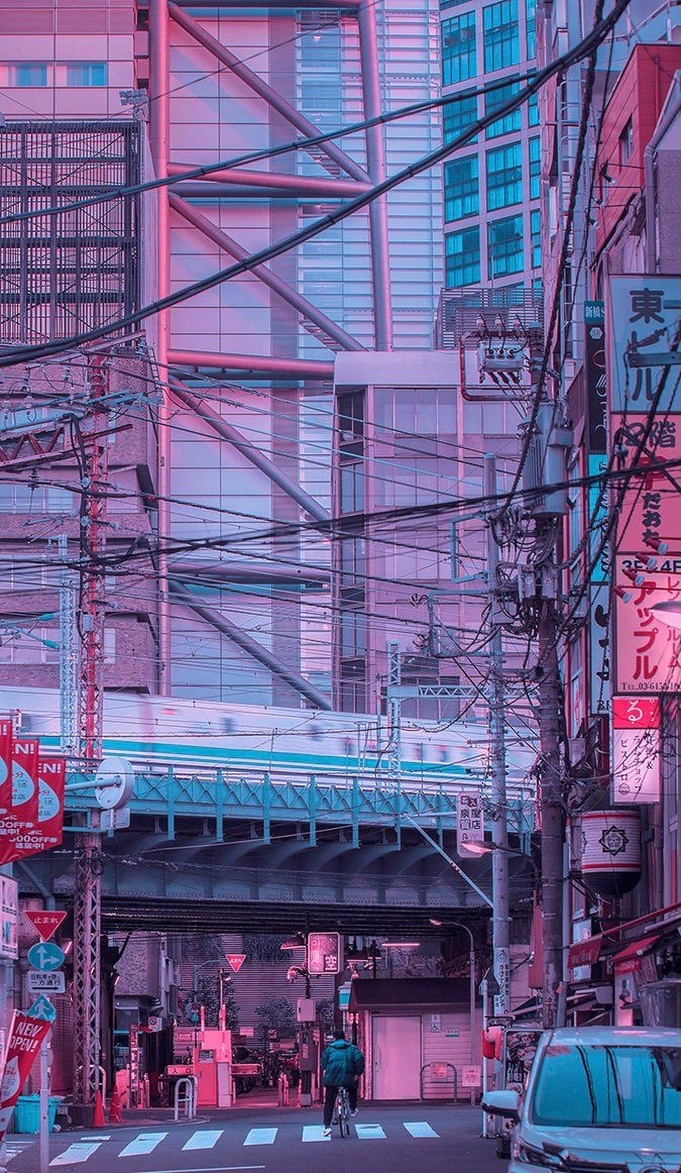 Estetik Tokyo Sokak iPhone Duvar Kağıdı