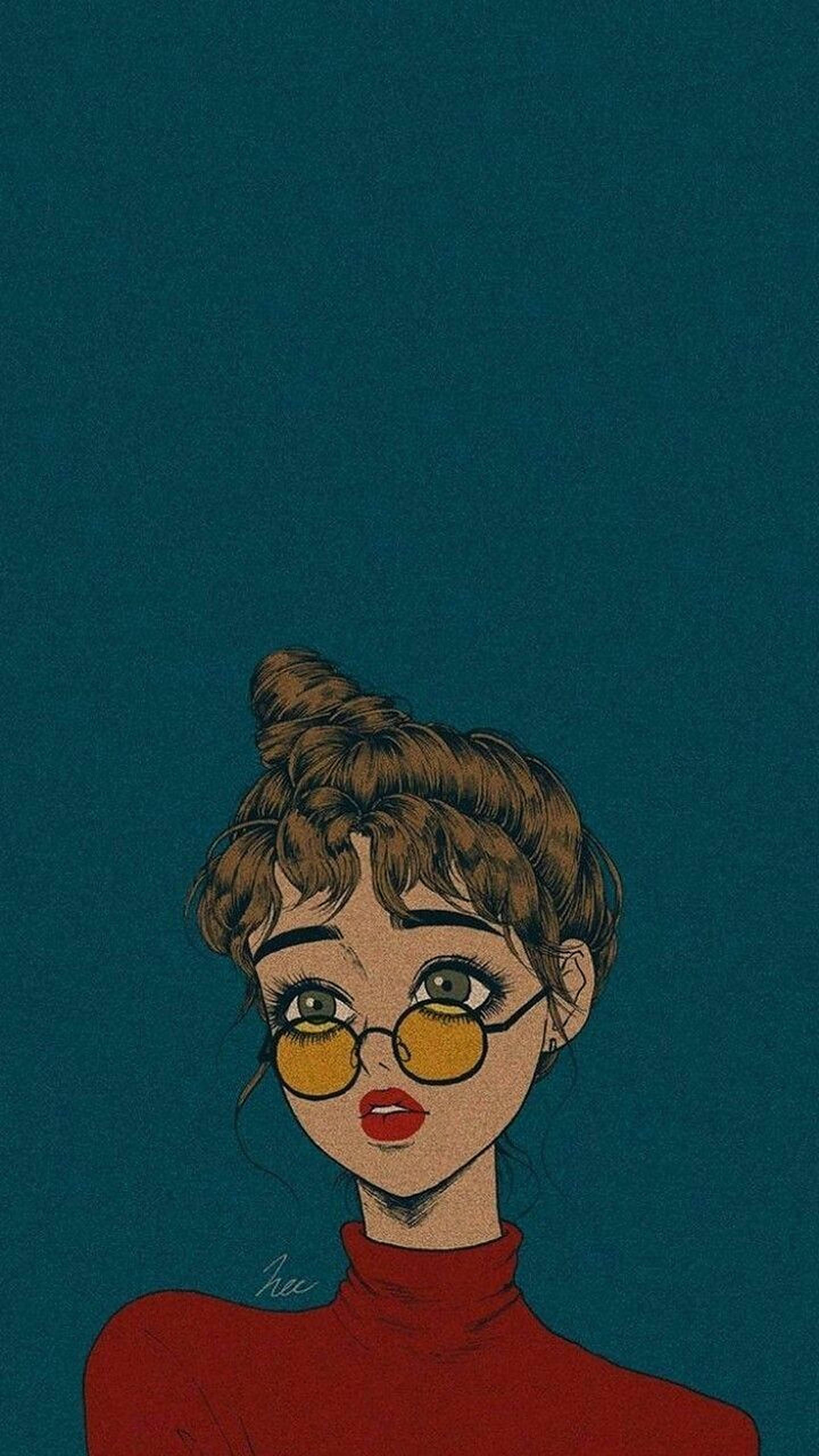 Estetik Vintage Kız Duvar Kağıdı