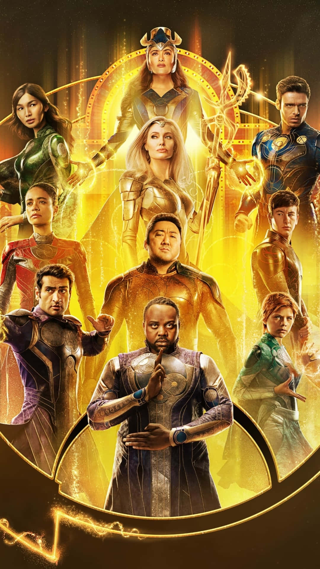 Eternals Filmi Altın Estetik Poster Duvar Kağıdı
