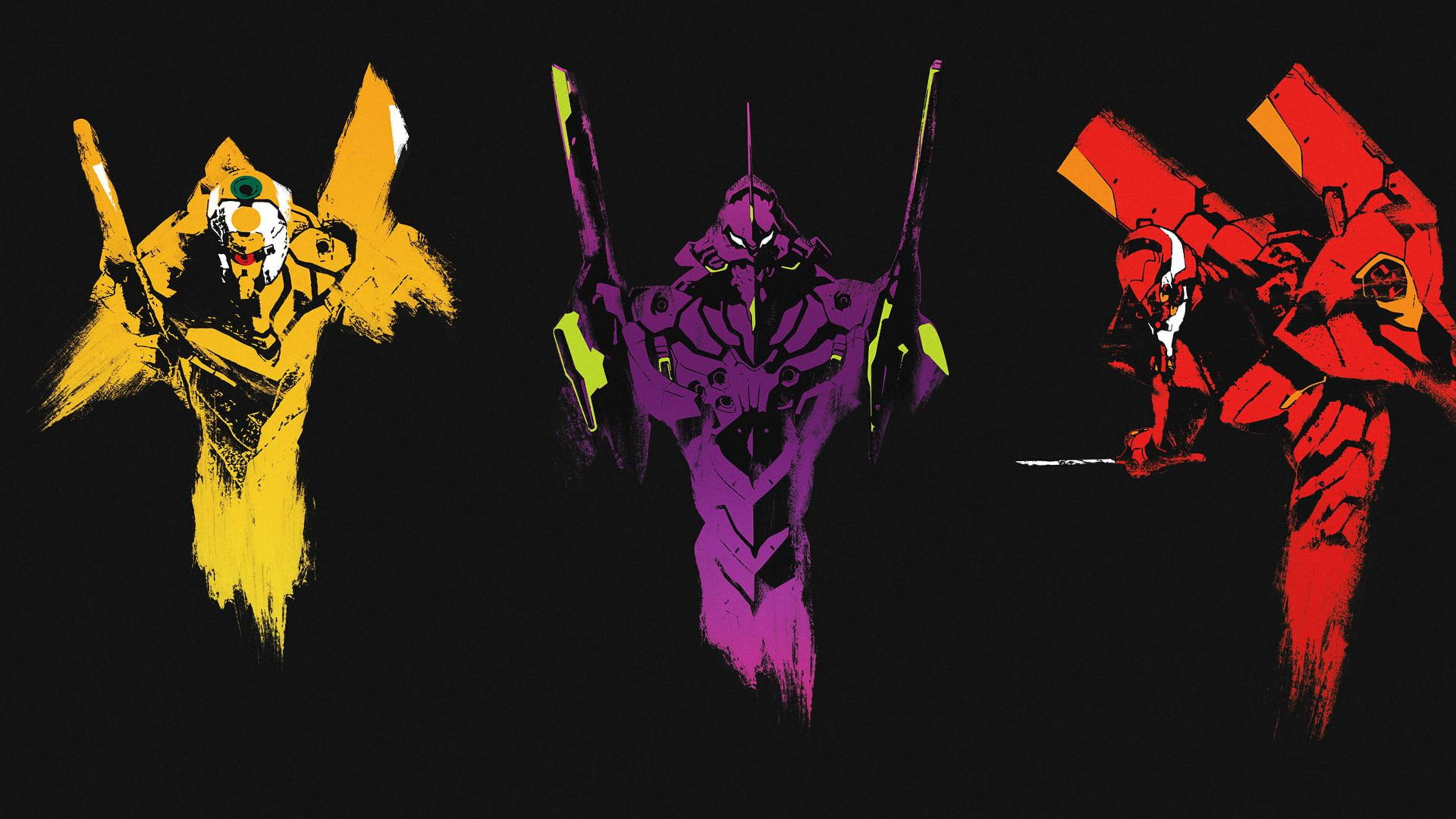 Evangelion 4K EVA'lar Duvar Kağıdı
