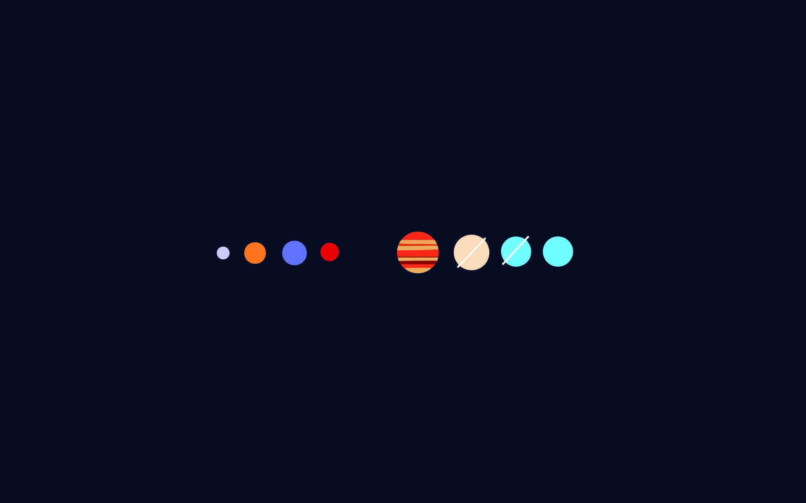 Evreni Keşfedin - Güzel Bir Minimalist Güneş Sistemi Duvar Kağıdı