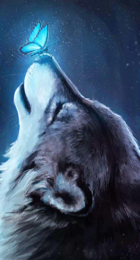 Evrenin derinliklerini Galaxy Wolf ile keşfedin Duvar Kağıdı
