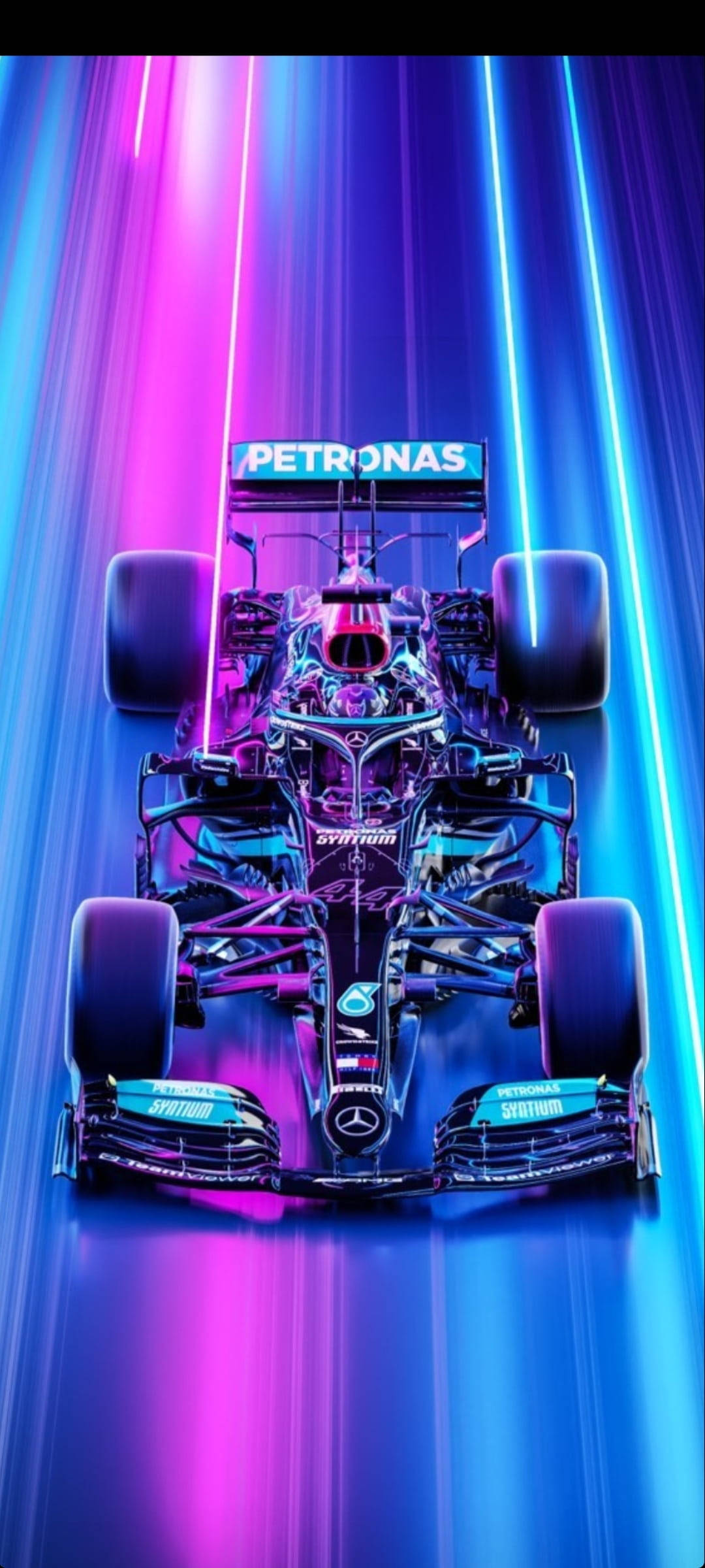 F1 AMG Petronas Neon Yol iPhone Duvar Kağıdı