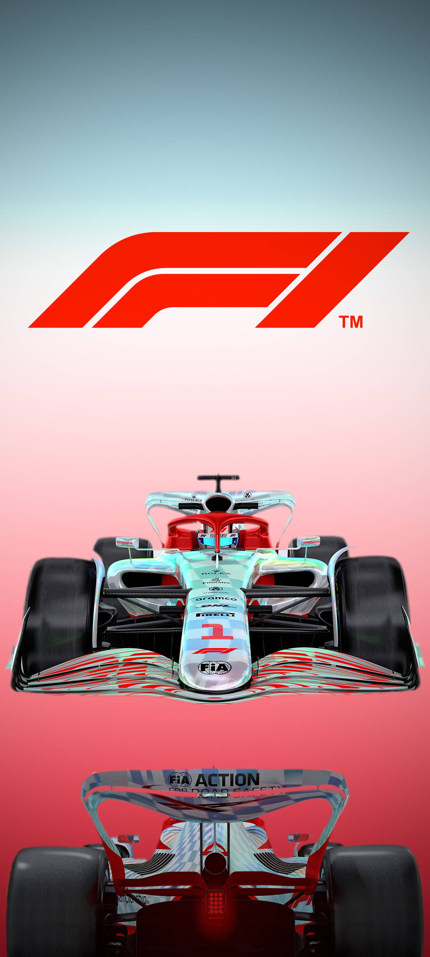 F1 Logo Gradyan Arka Plan iPhone Duvar Kağıdı
