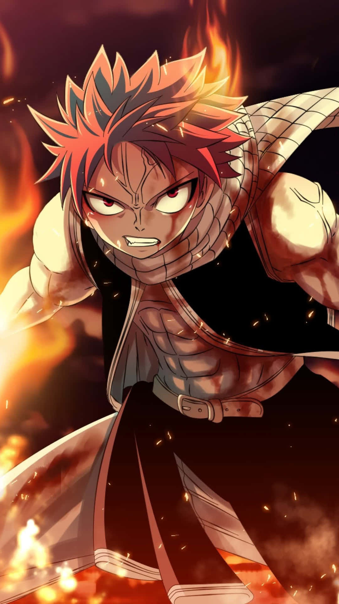 Fairy Tail Estetik Natsu Dragneel Sert Bakış Duvar Kağıdı